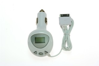 ブルーの液晶を搭載デジタルFMトランスミッター