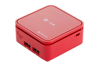マウスコンピューター、「一太郎2017」とコラボレーションした赤い筐体の小型PCを発表