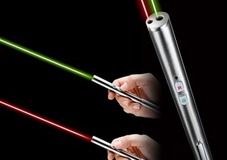 サンワ、2色のレーザーを搭載したアルミボディのレーザーポインターを発売