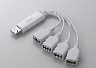 隣のポートと干渉しないUSBハブ