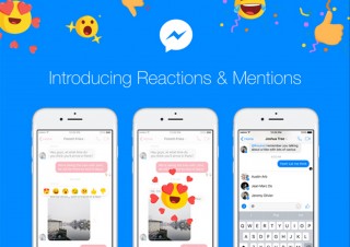 Facebookのメッセンジャー、特定のメッセージに“超いいね”するリアクション機能など搭載