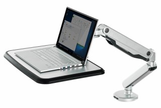 サンワ、ノートPCを自由な位置に動かせるガス圧式アームを発売