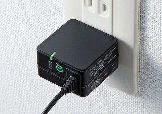 サンワ、QC3.0対応のUSB Type-Cケーブル一体型AC充電器を発売