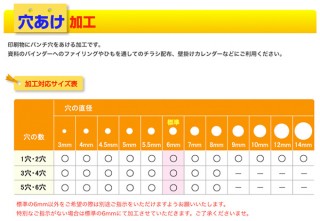 バインダーへのファイリングにも便利！最大で直径14mmまで対応するプリントパックの印刷物への「穴あけ加工」