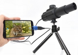 スマホで月のクレーターも撮影可能！70倍望遠撮影が可能な「USB70倍望遠カメラ」