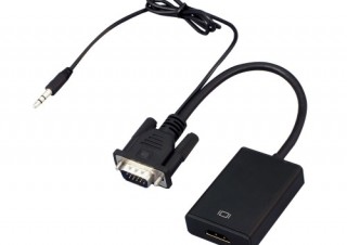 ラトック、PCの画面と音声をテレビに出力できるVGA to HDMI変換アダプターを発売