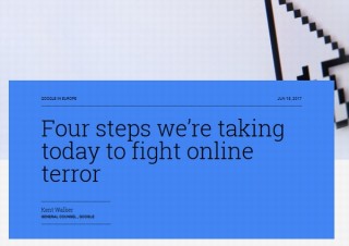 Google、オンラインでのテロ対抗策発表。テロ・差別コンテンツなどを削除へ