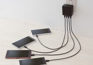 エレコム、スマホ・タブレット4台同時充電可能の「AC充電器」発売。10年使える長寿命設計