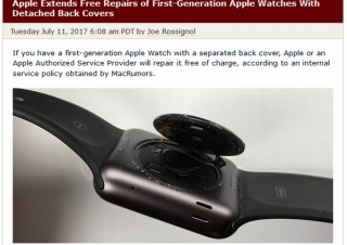 初代Apple Watch持ちは要チェック!「裏蓋が取れる不具合」で無料修理期間が3年に延長