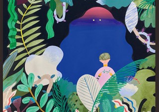 イラストレーターのアイハラチグサ氏による不思議な世界を描いた作品の展示「YUMEOCHI」