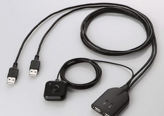 ケーブル一体型PC切替器