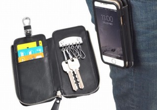 サンコー、iPhoneも鍵もカードも収納できる「シザーバッグケース」発売