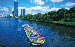 大阪水上バスがアート観光船「ハタポップライナー」の本格運航を9月から開始