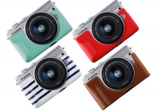 キヤノン、外観をコーディネートできるミラーレスカメラ「EOS M100」発売。専用ジャケットのプレゼントも 