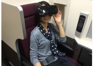 KDDI、飛行機の機内で360度VRコンテンツを楽しめる実証実験