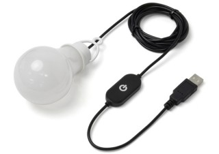 JTT、USBに接続して使える電球型のLEDライト「denki_U」を発売