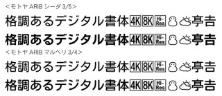 モトヤから、2020年オリンピック放送に向けてARIB STD-B62対応フォント発売