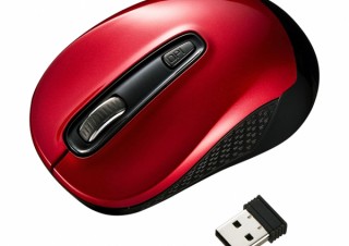 サンワサプライ、丸いフォルムで手にフィットするワイヤレスブルーLEDマウスを発売