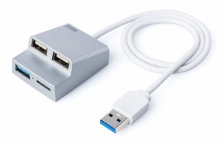 サンワサプライ、段違い構造のUSBコンボハブを発売