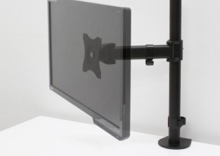 上海問屋、高さを無段階に調節できる2関節のシングルモニターアームを発売