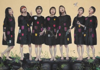 日本美術の名作と現代の事象をリミックスする田中武氏の作品展「NAN-PUK」