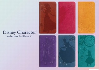 お姫様たちがストーンで美しく輝く「ディズニーキャラクター/ウォレットケース for iPhoneX」