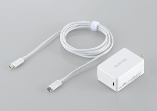 エレコム、MacBookなどのType-Cポートを搭載した機器を充電できるACアダプタを発売