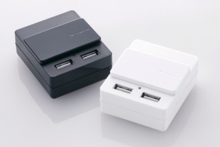 スタイリッシュな2ポートUSB充電器