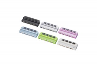 省エネ・節電の個別スイッチ付きUSBハブ