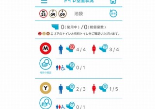 東京メトロ、トイレの「今どこが空室」を公式アプリ・メトロラボ2017で確認する実証実験