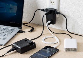 サンワサプライ、USB Type-C搭載コンセントタップUSB充電器を発売