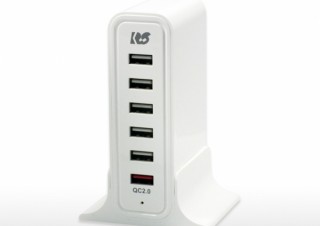 ラトックシステム、スタンド付きの6ポートUSB充電器を発売
