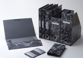 「木」と「石」の感触を再現！　＋Materialsの住宅内装材を使ったお洒落なステーショナリーシリーズ