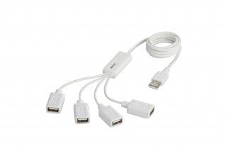 手軽に抜き差し可能 セパレートタイプの4ポートUSBハブ