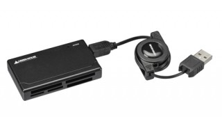 巻き取り式ケーブル採用のカードリーダ/ライタ