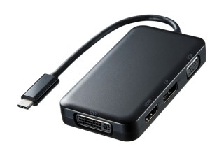 サンワサプライ、Type-Cからディスプレイに出力するための変換アダプタ発売。HDMI/VGA/DVI/DisplayPort対応