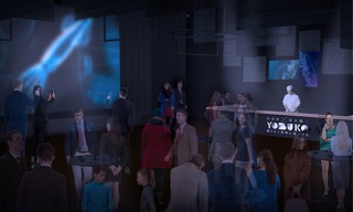 来場者の服に反応して色が変わる！佐賀県の名産の呼子イカを表現した作品を披露するイベントが開催