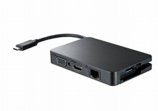 サンワサプライ、USB Type-CからHDMI/VGAで映像出力できるモバイル変換アダプタ