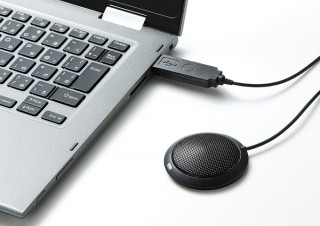 サンワサプライから、安定感抜群！ フラット型で絶対倒れないUSBマイクロホン「MM-MCU06BK」発売