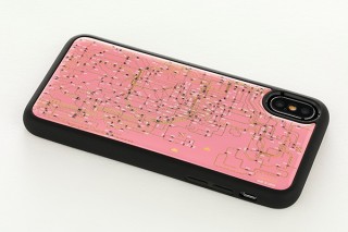 電子技販、東京の路線図が描かれてLEDが光る基板製iPhoneケースに新色ピンクを追加