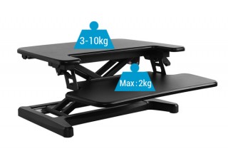 作業中の姿勢を気軽にチェンジ出来る、ミニサイズのスタンディングデスク「M7SB」。FlexiSpotより