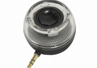 スマホに挿すだけのシンプルなスピーカー「サウンドボール」。球形デザインで可愛さも