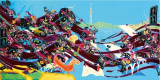 糸目友禅染で現代社会を描くアーティスト石井亨氏の個展「METROPOLITAN MOMENT」