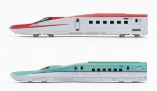 リンクス、鉄道型モバイルバッテリーのフェイス「もちてつ」から新幹線こまちやはやぶさのモデルを発売