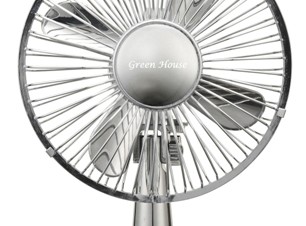 グリーンハウス、レトロな雰囲気のUSB接続のデスク用扇風機