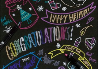 寺西化学工業、黒紙に描いてしばらく経つと色が浮き出る水性顔料マーカー「マジック グロー」