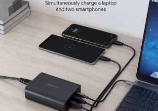 AUKEYが60W出力のUSB PD対応ACアダプタを発売、ケーブルをプレゼントするキャンペーン開催
