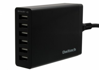 オウルテック、接続した機器を自動検知して最適な電流で充電できる6ポートUSB充電器を発売