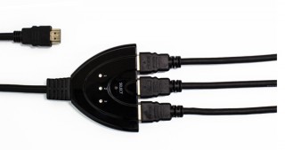 上海問屋、3台の入出力を切り替えられるフルHD対応のHDMI切替器を発売