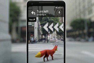 Googleマップで画面上のお狐さまが目的地まで導いてくれる「ARナビゲーション」発表